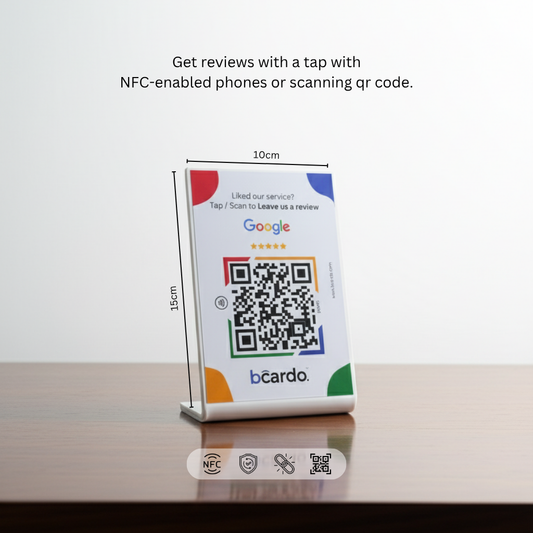 NFC + QR Google Review Standee