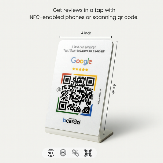 NFC + QR Google Review Standee